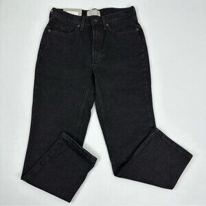 Everlane The Original Cheeky Jean Coal Black High Rise Straight Crop Size 27 NEW